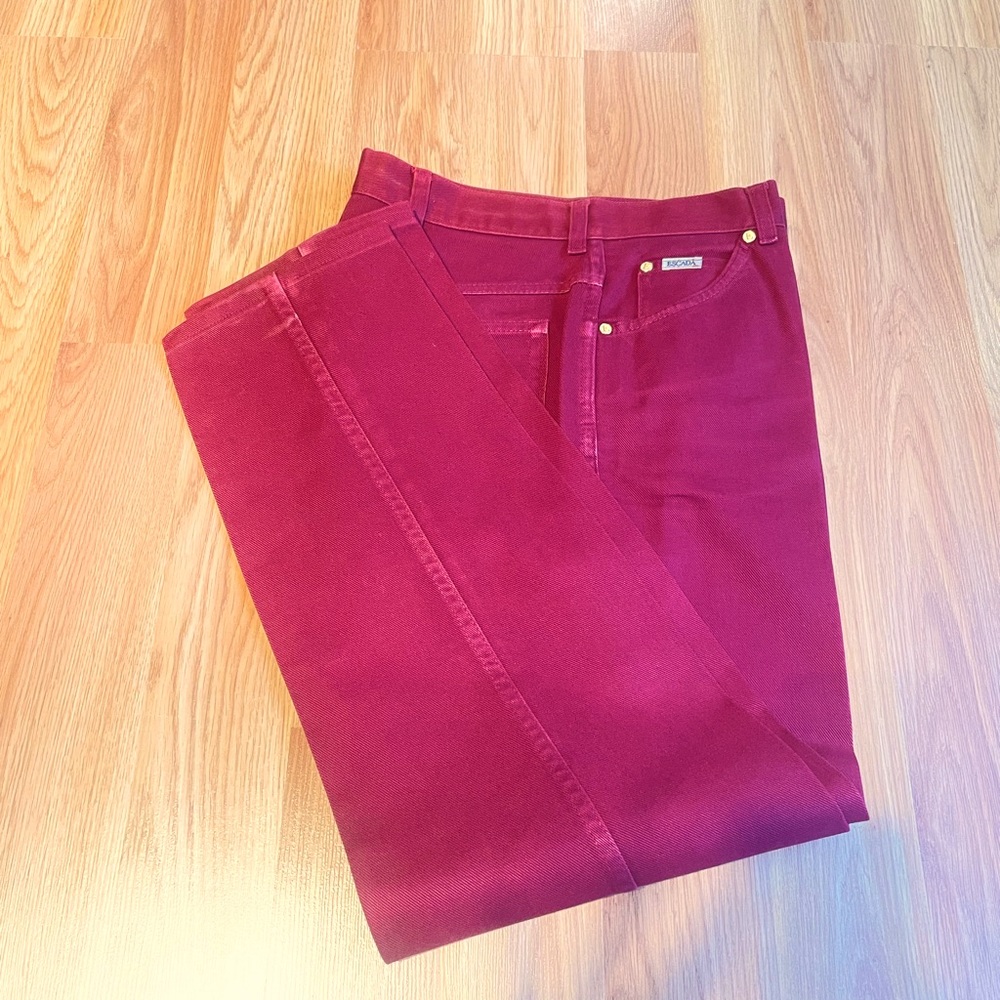 Burgundy Vintage ESCADA Jeans